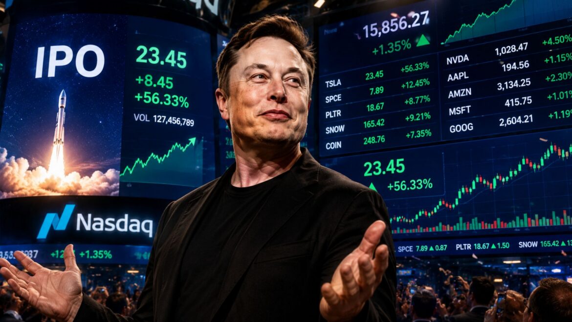 Elon Musk prepara una salida histórica a bolsa de SpaceX con una valoración de 1.75 billones de dólares
