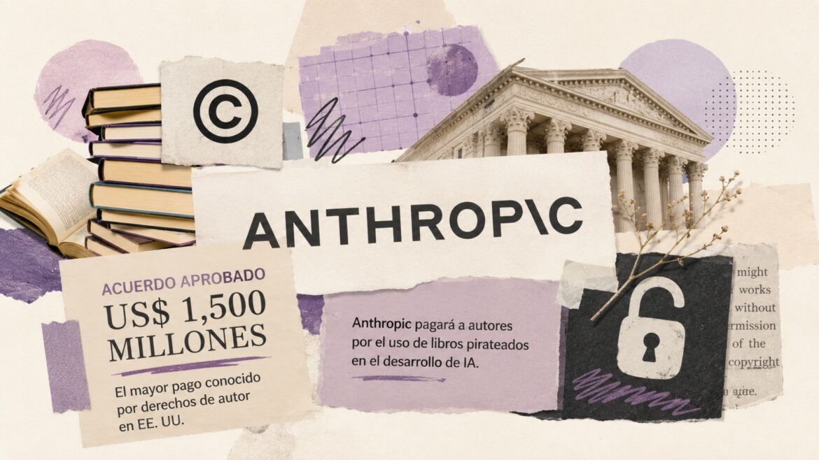 Anthropic paga 1,500 millones de dólares para cerrar demanda por libros pirateados