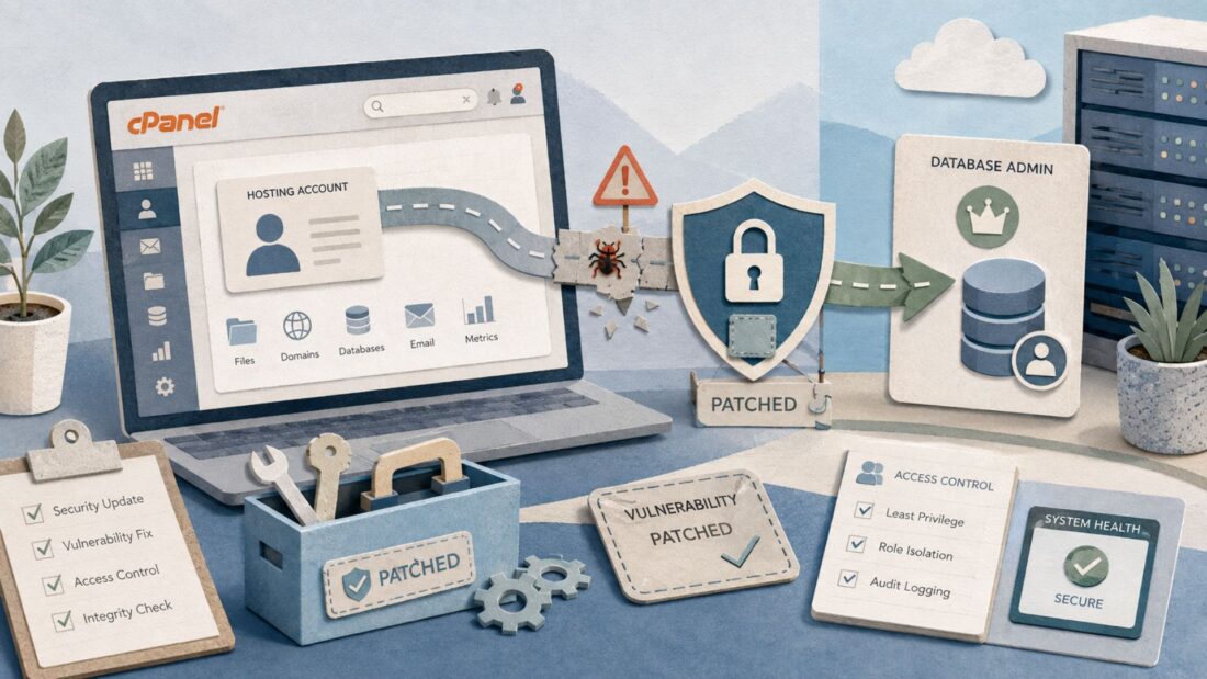 cPanel parcha vulnerabilidad crítica que permitía a cualquier cuenta de hosting operar como administrador de base de datos