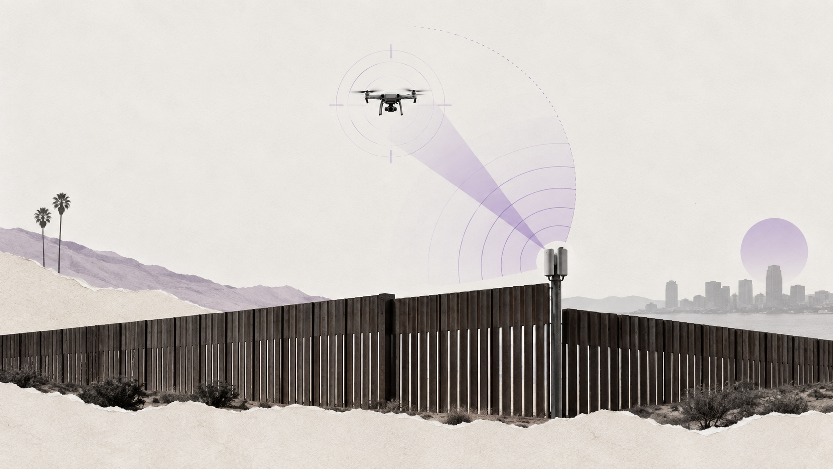 México y EU levantan una frontera antidrones entre Tijuana y San Diego
